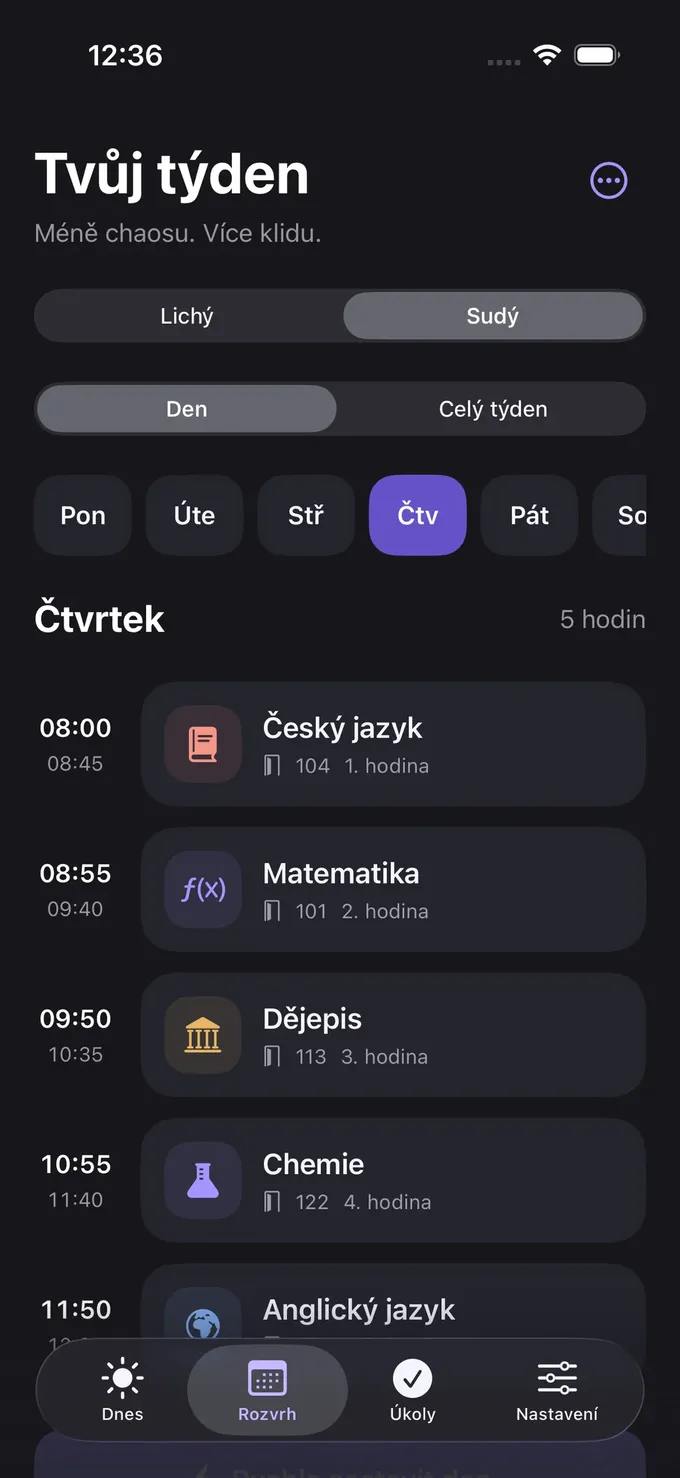 Sudý a lichý týden – Lekto