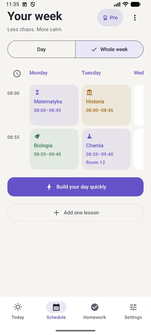 La timeplanen vite hvilken uke det er
